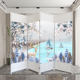 Chinese screen partition wall modern simple living room bedroom