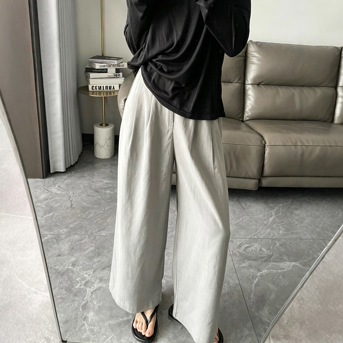 天丝亚麻九分西装阔腿裤女欧洲站2026夏季新款欧货女装休闲裤子潮