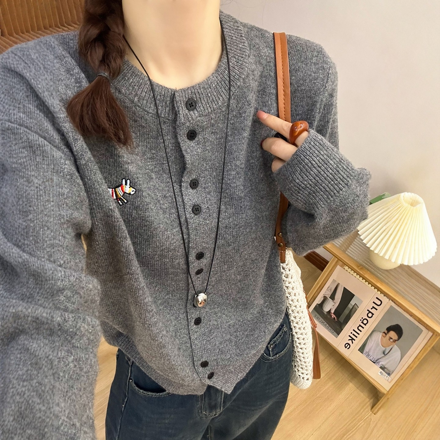 彩色小马细羊毛针织开衫女欧洲站2025冬装新款欧货女装毛衣外套潮,淘宝优惠券,粉丝福利购,淘宝优惠卷