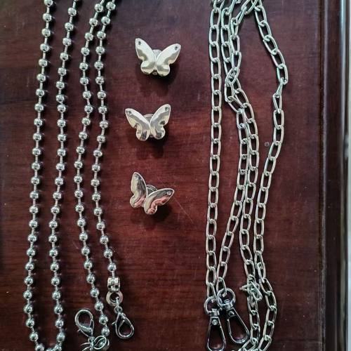 蝴蝶碎银子包同款配件金属弹簧扣高档蝴蝶调节扣diy手工包配件 - 图2