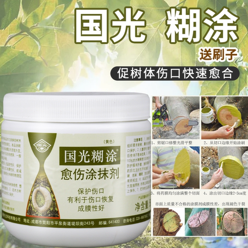 国光糊涂植物伤口愈合剂柑橘果树桃树苗木大树移栽修剪树皮修复膏 - 图1