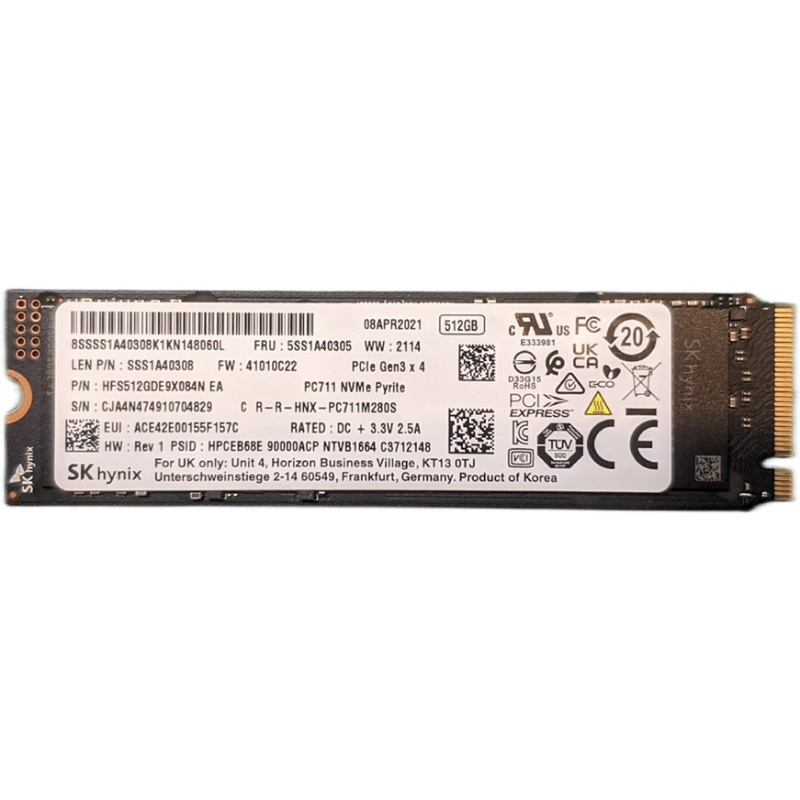 SKHynix海力士PC711 512G M.2 PCIe SSD固态硬盘 512G 拆机盘 - 图0