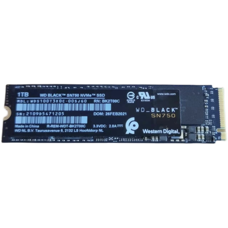 Sn750 1t 西部数据 固态硬盘 黑盘 ssd nvme pcie m.2 电脑拆机盘 - 图0