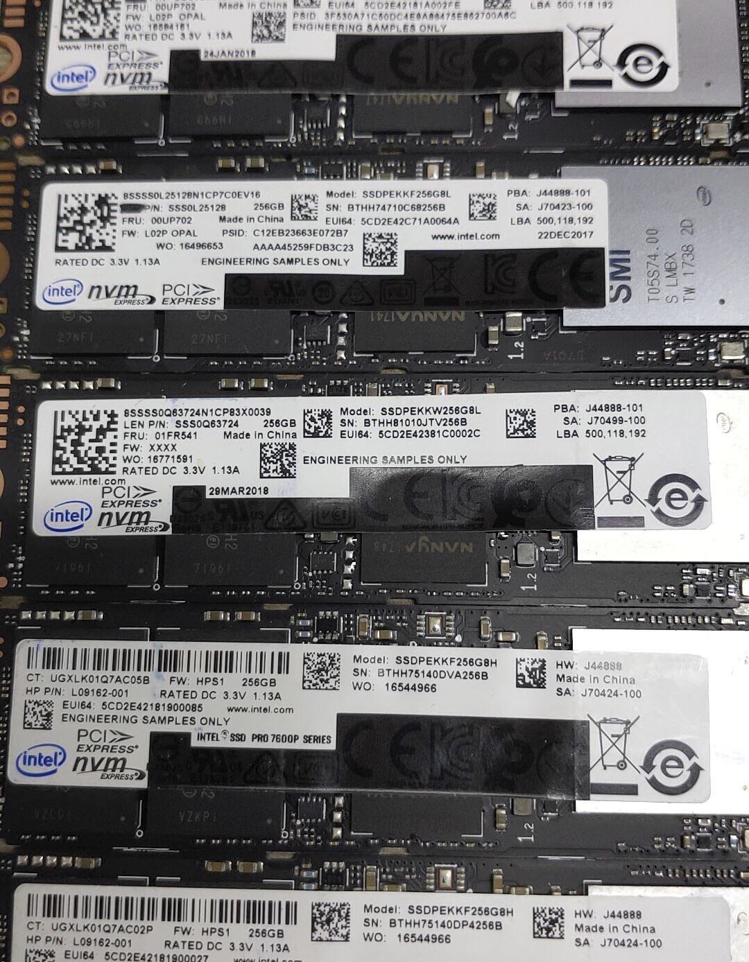 英特尔7600p ssd固态硬盘nvme 256g 760p的OEM版 笔记本电脑 台式 - 图0