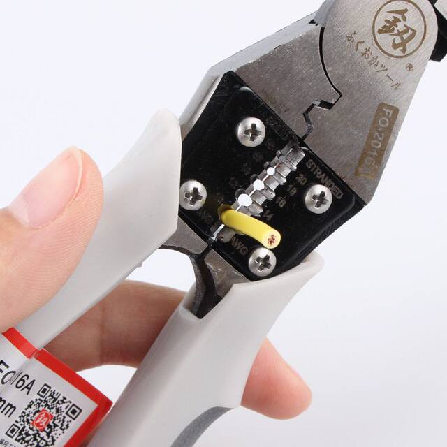 Fukuoka Tools Strength Saving Multifunctional Wire Cutter Insert Pliers Flat-Out Wire Cutter 8 Inch FO-2016A