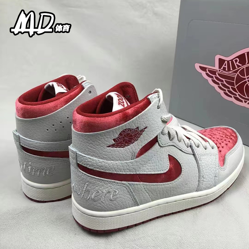 耐克 NIKE Air Jordan 1 AJ1 红白 女款 高帮休闲板鞋 DV1304-106