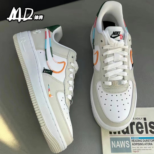 耐克 NIKE AirForce1Low空军一号AF1白色女款低帮板鞋 FN8924-111 - 图1