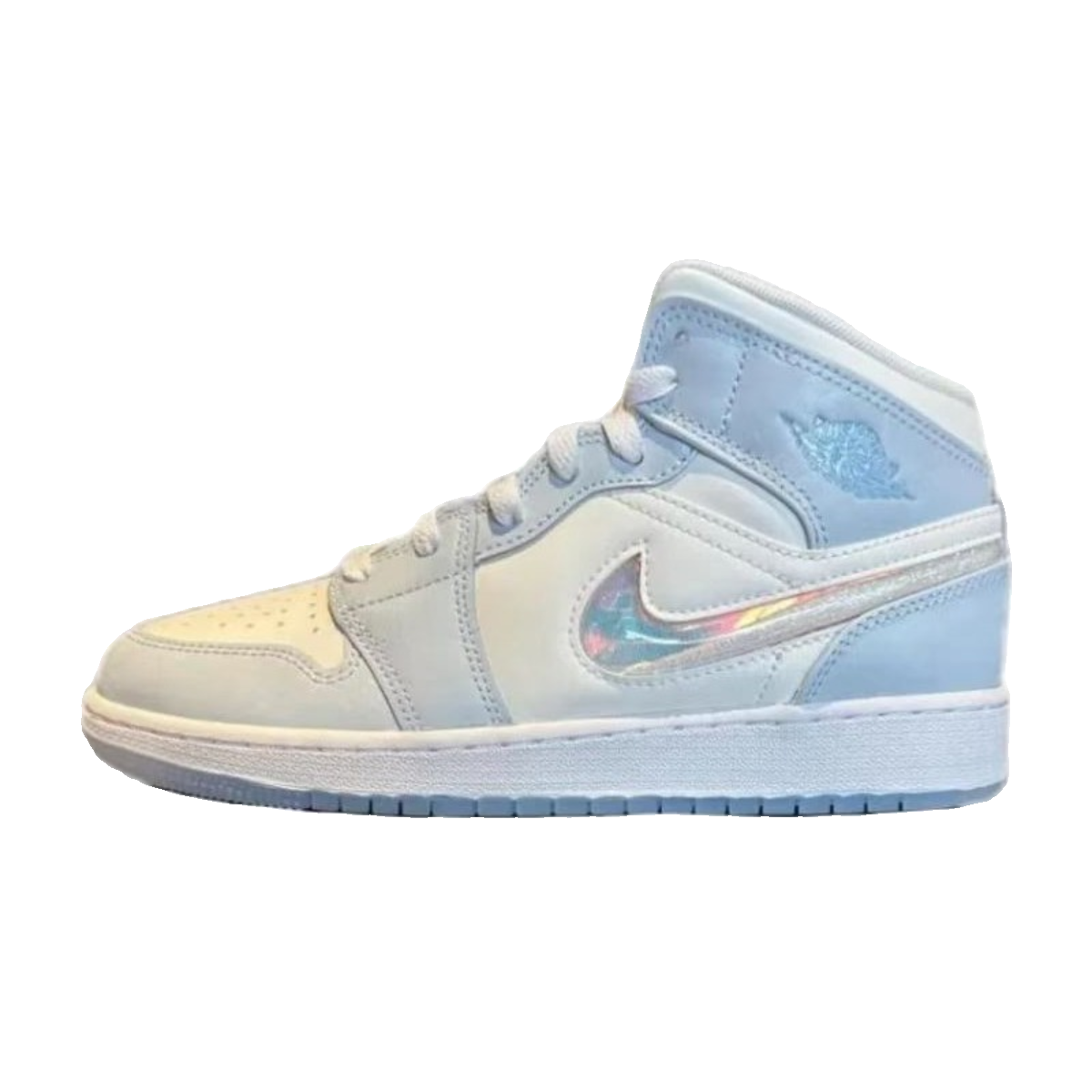 耐克 NIKE AirJordan1Mid(GS) AJ1蓝色高帮休闲板鞋 FQ9117-400,淘宝优惠券,粉丝福利购,淘宝优惠卷
