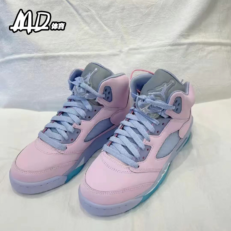 耐克 Nike Air Jordan 5 AJ5 抹茶樱花男女高帮篮球鞋 DC7501-300 - 图1