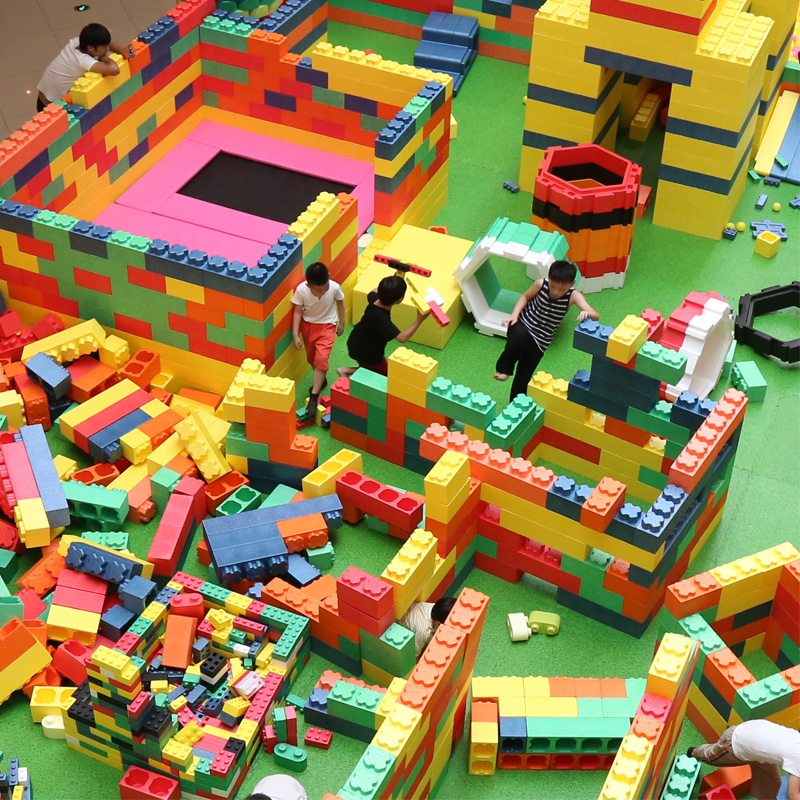 epp泡沫积木儿童乐园游乐场室内玩具城堡超大型块砖墙围栏淘气堡-图1