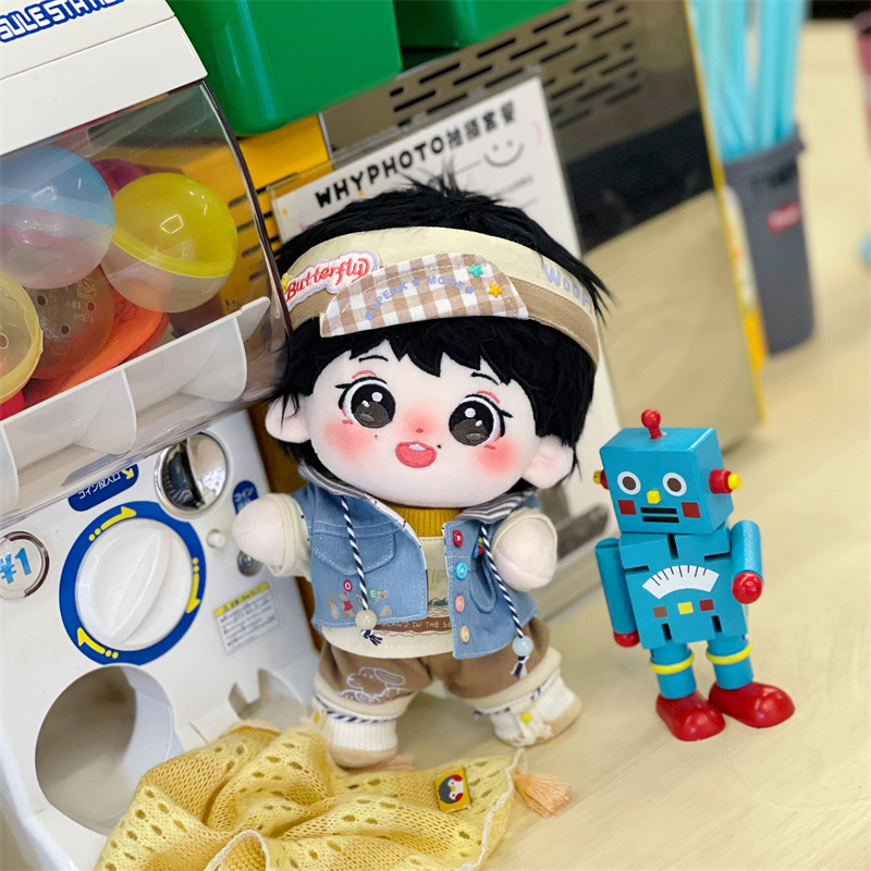 20cm樊振东棉花娃娃毛绒骨架人形玩偶原创明星公仔节日礼品现货 - 图0