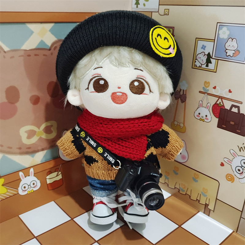 张极原创棉花娃娃甜豆几20cm明星公仔玩偶毛绒节日礼品现货玩具