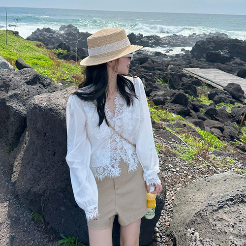 金苏一 卡其色天丝亚麻休闲短裤女2026夏季韩版中腰显瘦a字阔腿裤 - 图1