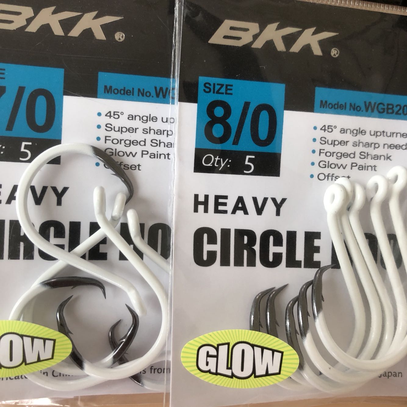 bkk夜光铁板放流钩 深海船钓矶钓夜光歪嘴石斑鱼 青鱼 荧光发光勾 - 图0