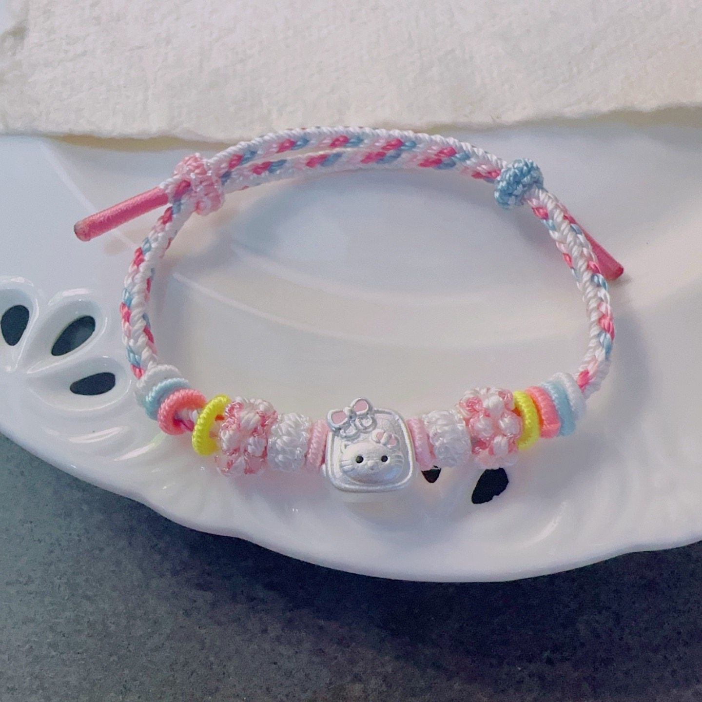 足银999 精工猫背书包转运珠配件纯银手工编织桃花手绳送女友礼物,淘宝优惠券,粉丝福利购,淘宝优惠卷