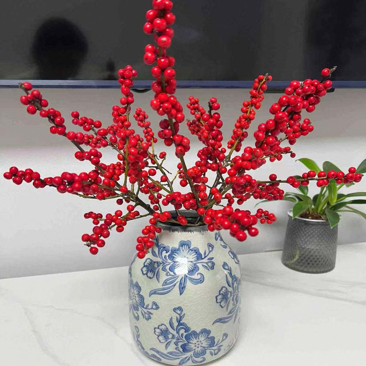 一件代发北美冬青鲜切花红果真花水培红果枝年宵花送朋友花瓶乔迁,淘宝优惠券,粉丝福利购,淘宝优惠卷