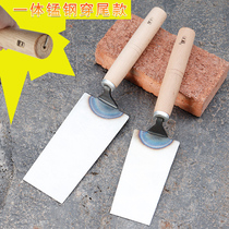 Wearing the tail to combine the knife manganese steel mashed knife plastering knife ash spoonstone clay work sticking brick tool clay to collect the light scraping and ash knife