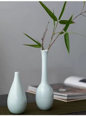 陶瓷花瓶日式禅意花器家居插花摆件鲜花干花器皿茶席花艺美人瓶