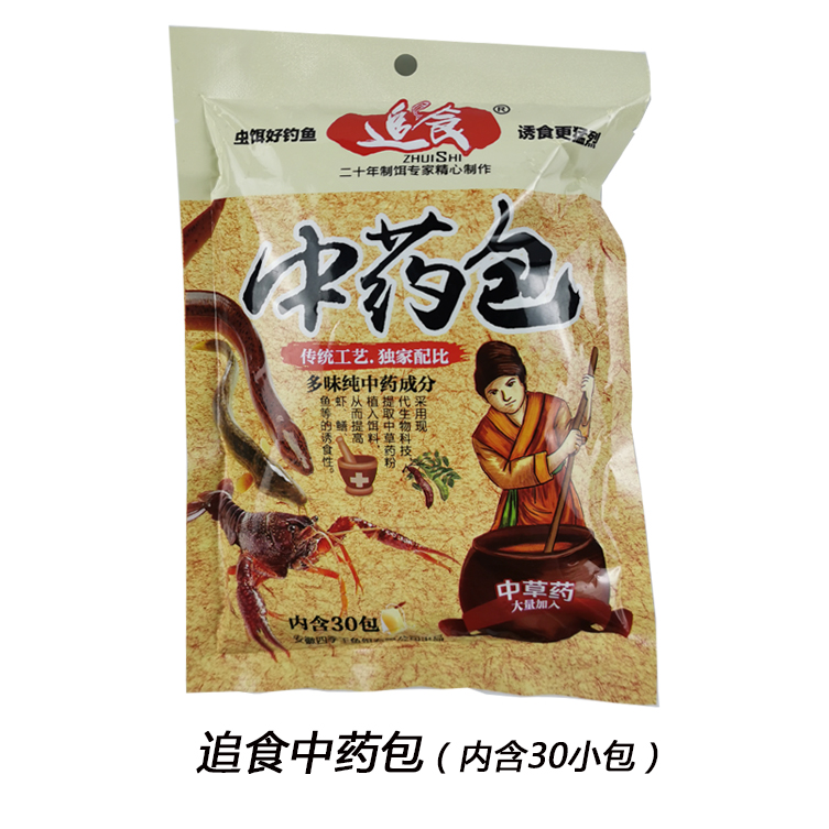 四季王鱼饵追食中药包诱捕小龙虾河虾黄鳝泥鳅专用饵料 - 图0