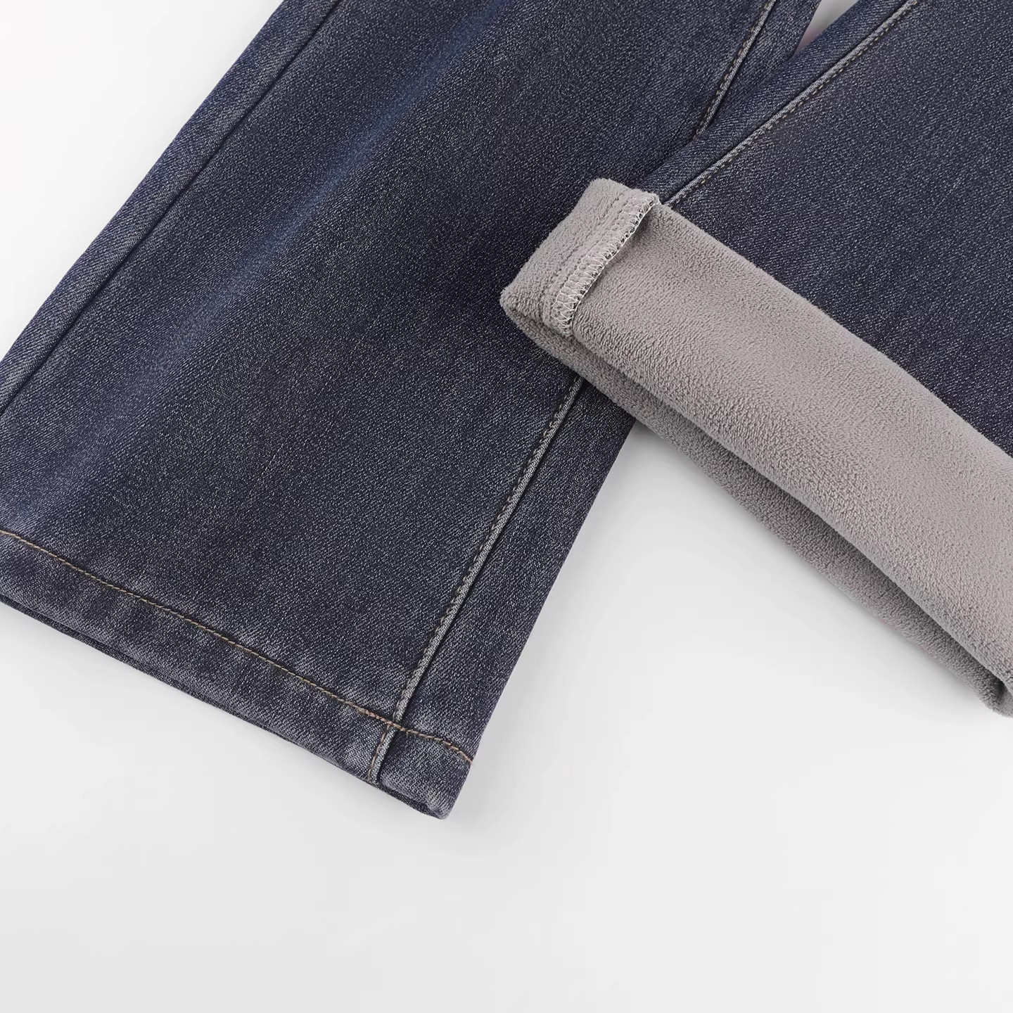 冬季加绒加厚牛仔微喇裤女2025新款时尚高腰显瘦喇叭裤窄版马蹄裤,淘宝优惠券,粉丝福利购,淘宝优惠卷