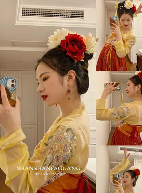 日韩风森系夸张边夹婚纱礼服发饰
