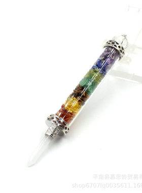 手把件水晶碎石玻璃瓶吊坠挂件工艺品跨境外贸新品