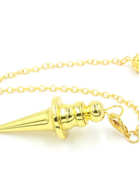 金属尖塔形圆锥灵摆吊坠配件摆锤饰品挂件跨境外贸