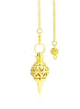 铜制金属镂空圆球灵摆吊坠挂件 复古灵气瑜伽饰品 欧美跨境