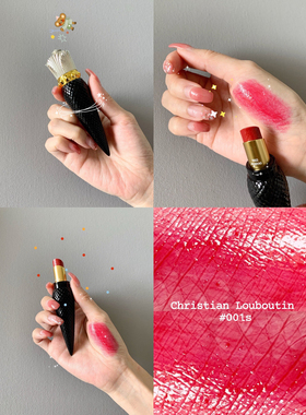 Christian Louboutin萝卜丁女王权杖口红CL黑管唇膏001SM/720