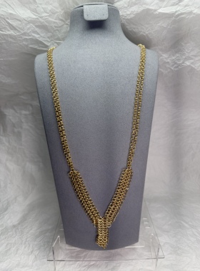 欧美外贸饰品NW打标款项链长款女项链毛衣链锁骨链百搭个性时尚款