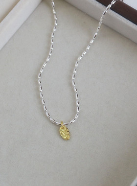 925纯银米粒珠子女款锁骨链