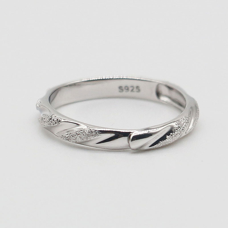 Frosted simple ring free engraving couple fashion