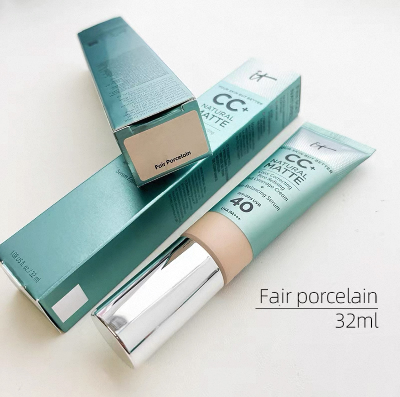 美版 依科美It cosmetics绿管CC霜 无油哑光遮瑕霜防晒粉底液32ml,淘宝优惠券,粉丝福利购,淘宝优惠卷