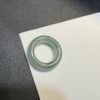 Nuobing light blue background jadeite ring with loose stones, natural Myanmar A-grade ring
