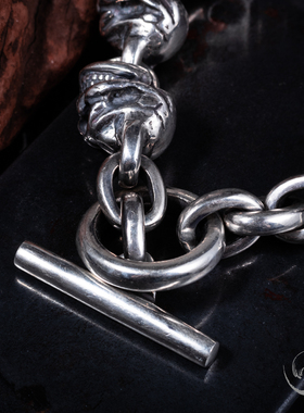 高山隆五头十字玛雅骷髅手链