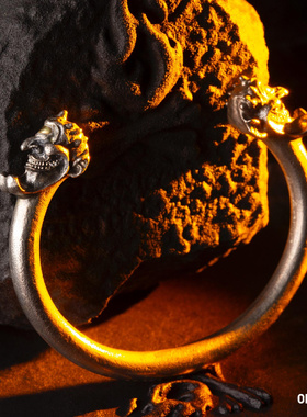 【现货】PLAGUE DOCTOR 瘟疫医生Pd双头恶魔细手镯 鎏金金角