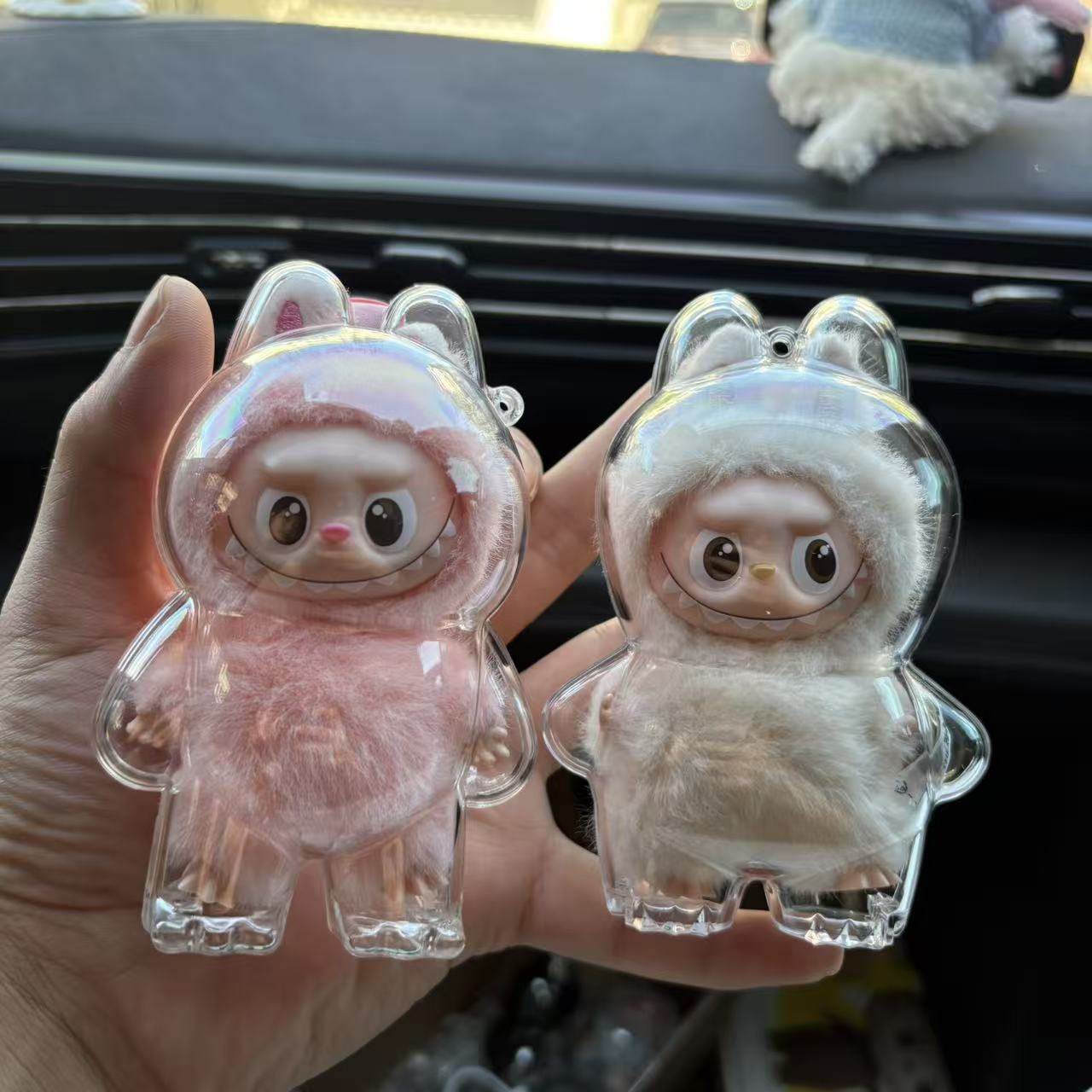 labubu4.0透明保护壳mini拉布布四代心底密码保护罩硬壳外出娃包,淘宝优惠券,粉丝福利购,淘宝优惠卷