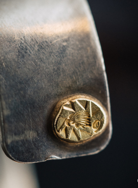 【国内现货】stop light高山隆刀片平打手镯个性机车风纯手工银饰