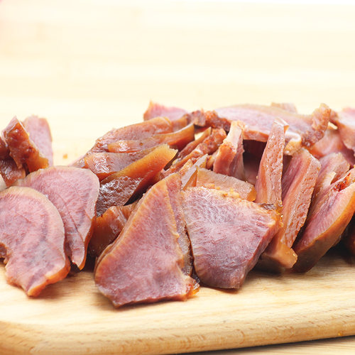 猪头肉熟食手撕肉干酱猪脸猪香肠粉松即食零食500g两件包邮营养带 - 图1