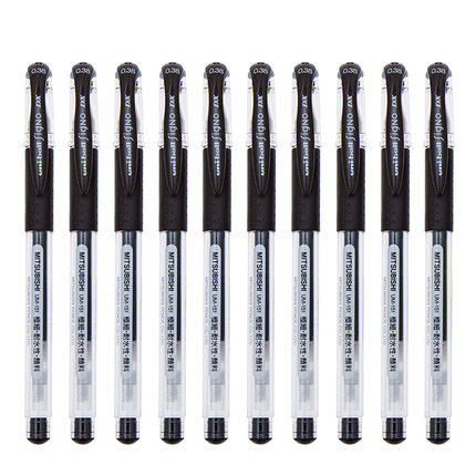 日本原装三菱UM-151 中性笔 UM151 三菱水笔0.38mm 三菱笔芯UMR-1 - 图0