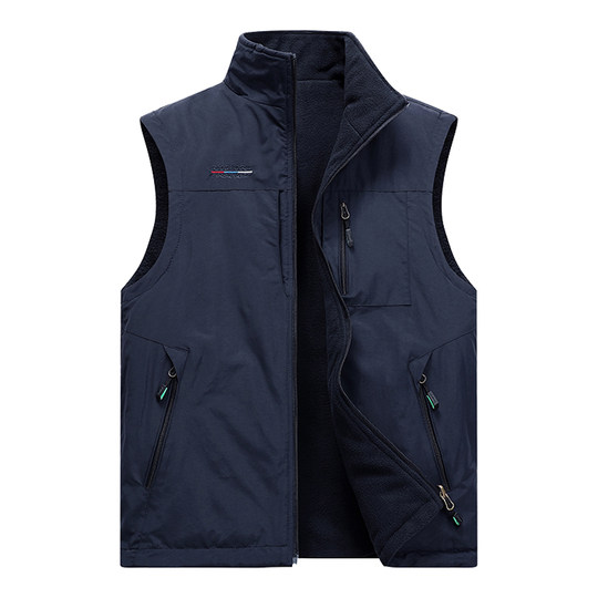 Woodpecker autumn and winter men's polar fleece vest jacket