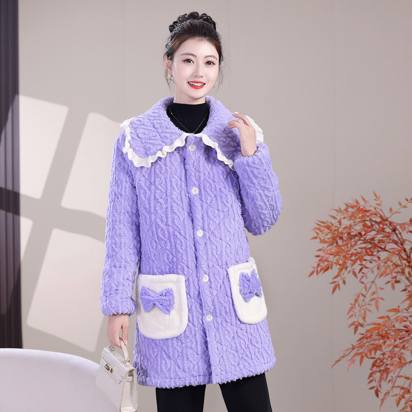 冬天新款棉罩衣女外穿加绒加厚保暖棉服长款妈妈装棉袄耐脏干活穿,淘宝优惠券,粉丝福利购,淘宝优惠卷