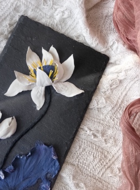 荷花浮雕画纯手工制作装饰画家居摆件工艺画