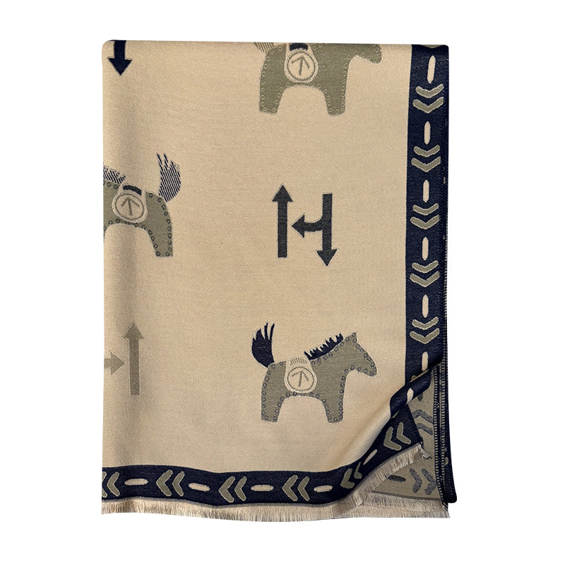 豆绿小马！轻奢减龄仿羊绒围巾冬季女韩版百搭长款披肩围脖两用,淘宝优惠券,粉丝福利购,淘宝优惠卷