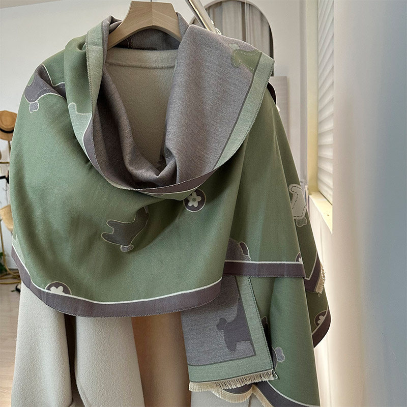 轻奢气质木马！双面仿羊绒围巾女冬季韩版百搭长款多功能披肩围脖,淘宝优惠券,粉丝福利购,淘宝优惠卷