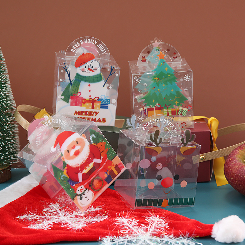 2023新款透明塑料圣诞苹果盒子高档圣诞节礼品盒平安夜平安果包装