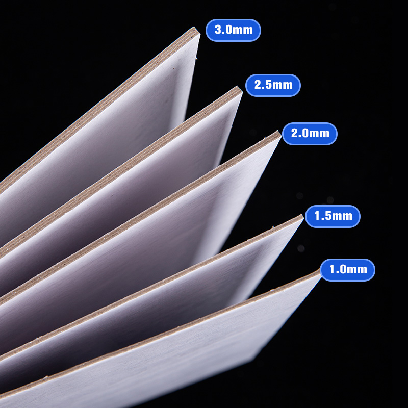 双面白板纸硬纸板白卡纸1.0毫米至3.0mm厚标书精装书DIY封面包邮-图0