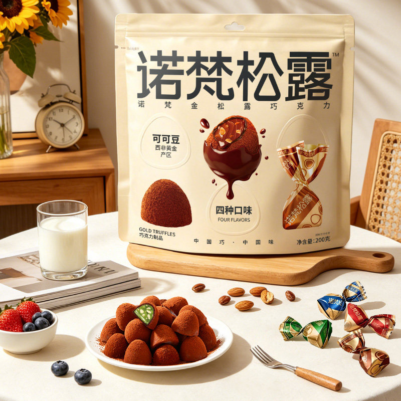 诺梵金松露巧克力年货节礼盒装可可脂生日糖果喜糖礼物零食送女友