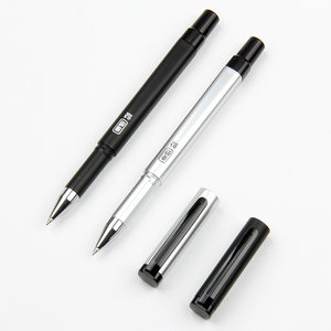 天卓中性笔0.5 0.7 1.0子弹头重感商务办公白领签字笔重力握感书写稳黑色银色笔杆炫酷外观较重特色笔记水笔