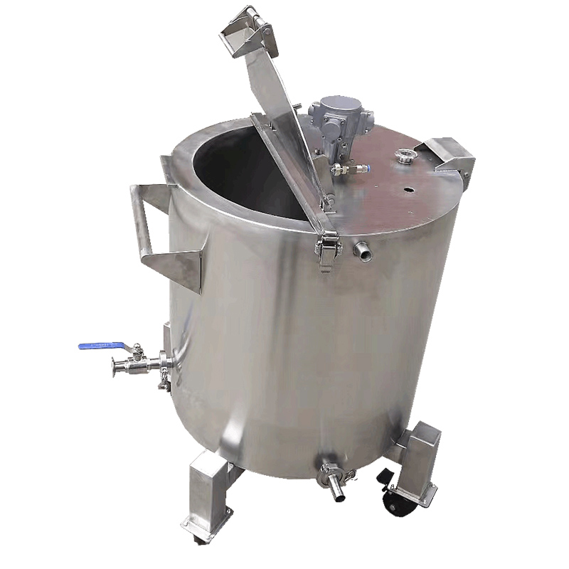 304不锈钢液体搅拌罐定制单层双层工业加热搅拌桶高速气动搅拌机